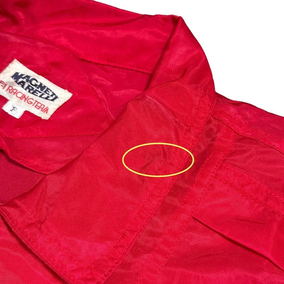 Vintage 90s Ferrari Magneti Marelli Red Windbreaker Jacket Mens One Size Large - Picture 6 of 13